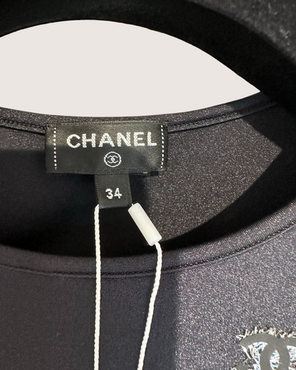 Chanel 21K Logo Top Black, Silver FR 36