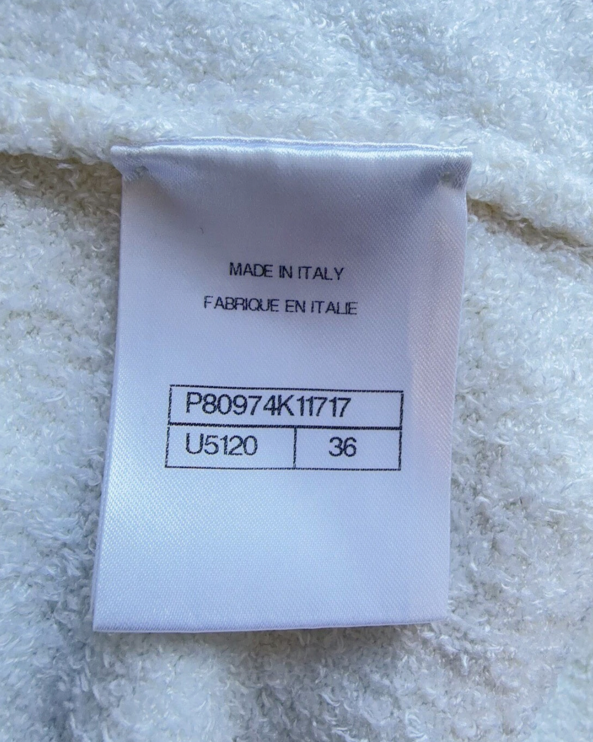 Chanel 26C Scalloped Terry Tank Top Beige/Ecru, Black FR 36