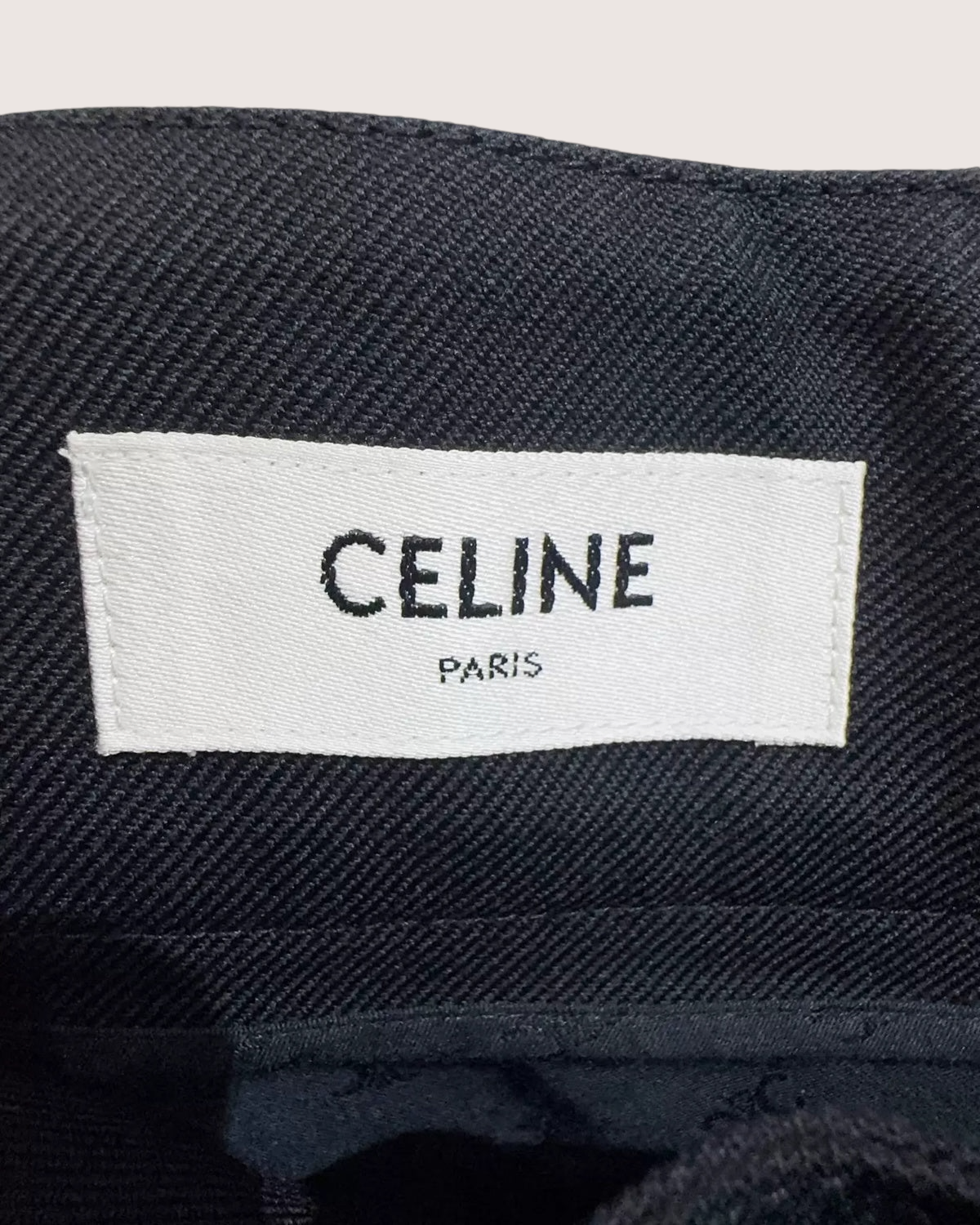 Celine Wool Wrap Mid-Length Skirt Black FR 36