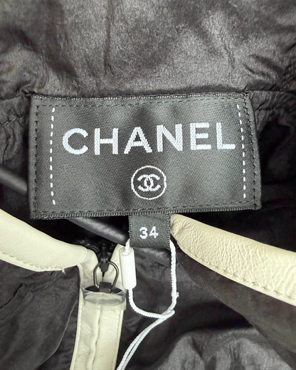 Chanel 26M Coco Beach Hooded Vest Black, Beige/Ecru FR 34