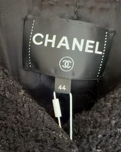 Chanel 21K Tweed Jacket Black FR 44