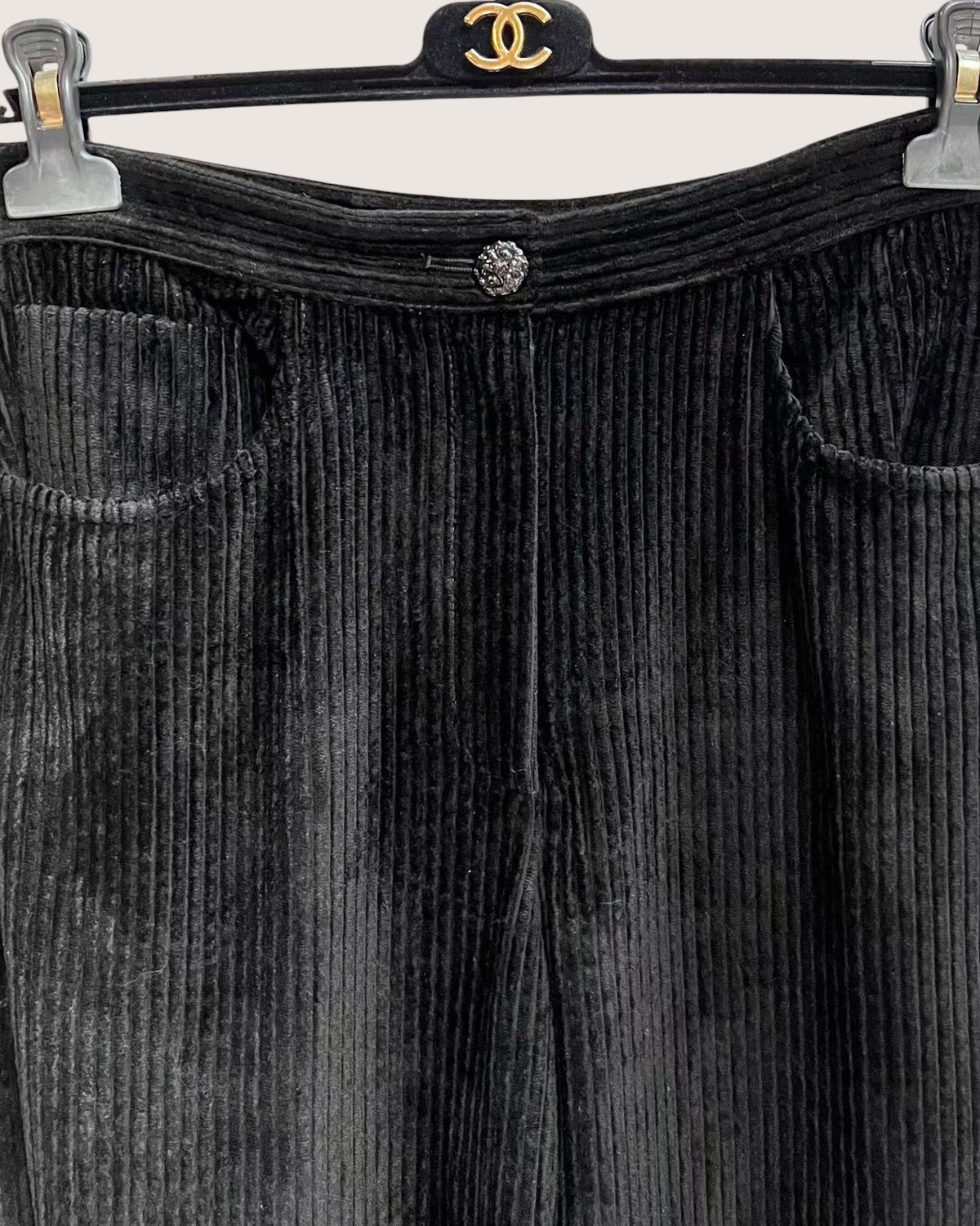 Chanel 25K Wide-Leg Trousers Black FR 34