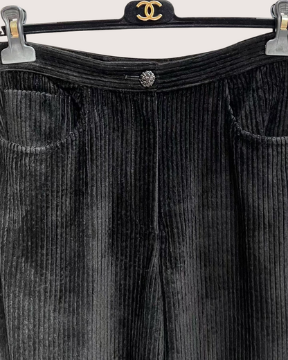 Chanel 25K Wide-Leg Trousers Black FR 34