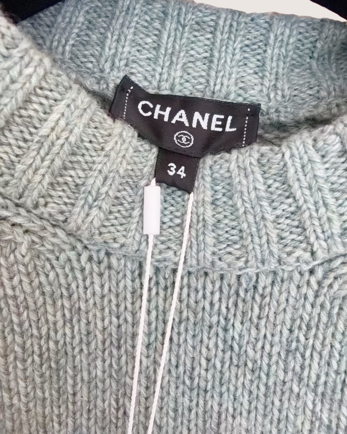 Chanel 24K Cashmere Striped Sweater Blue, Brown, Beige/Ecru FR 34