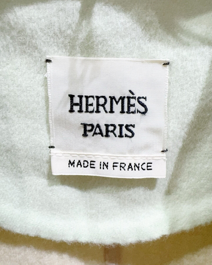 Hermès Wool Colorblock Coat Beige/Ecru, Pink, Grey, Multicolor FR 34