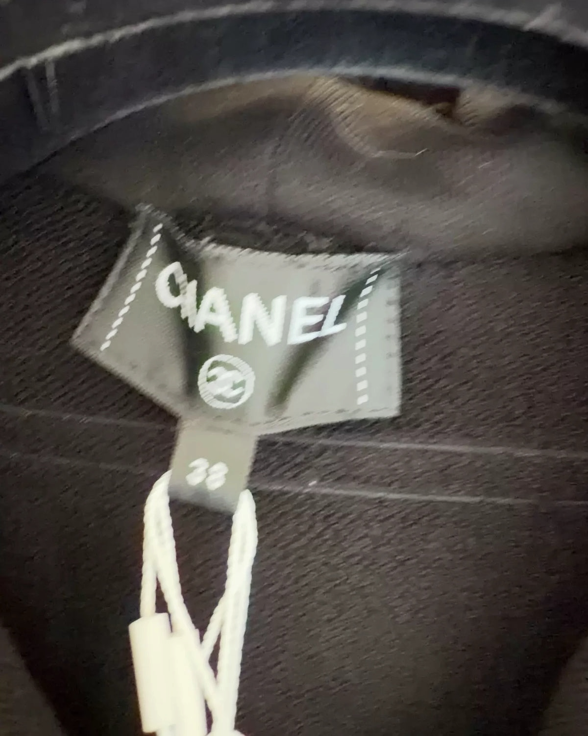 Chanel 24M Coco Beach Hooded Zip-Up Jacket Black FR 38