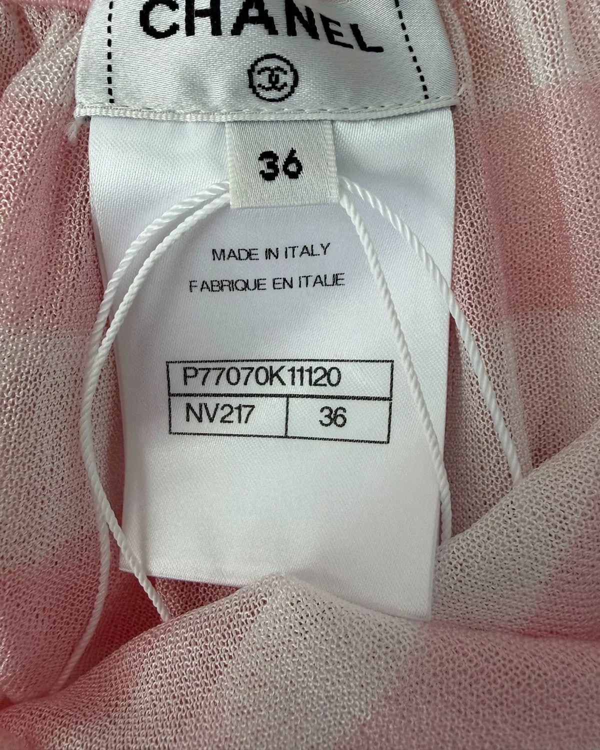 Chanel 24S Striped Tiered Camisole Pink, White FR 36