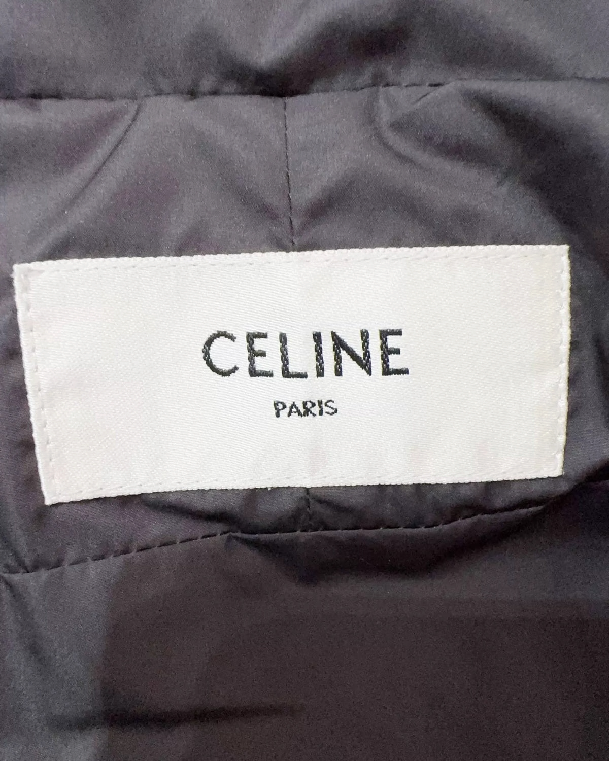 Celine Monogram Puffer Jacket Navy, Brown FR 36