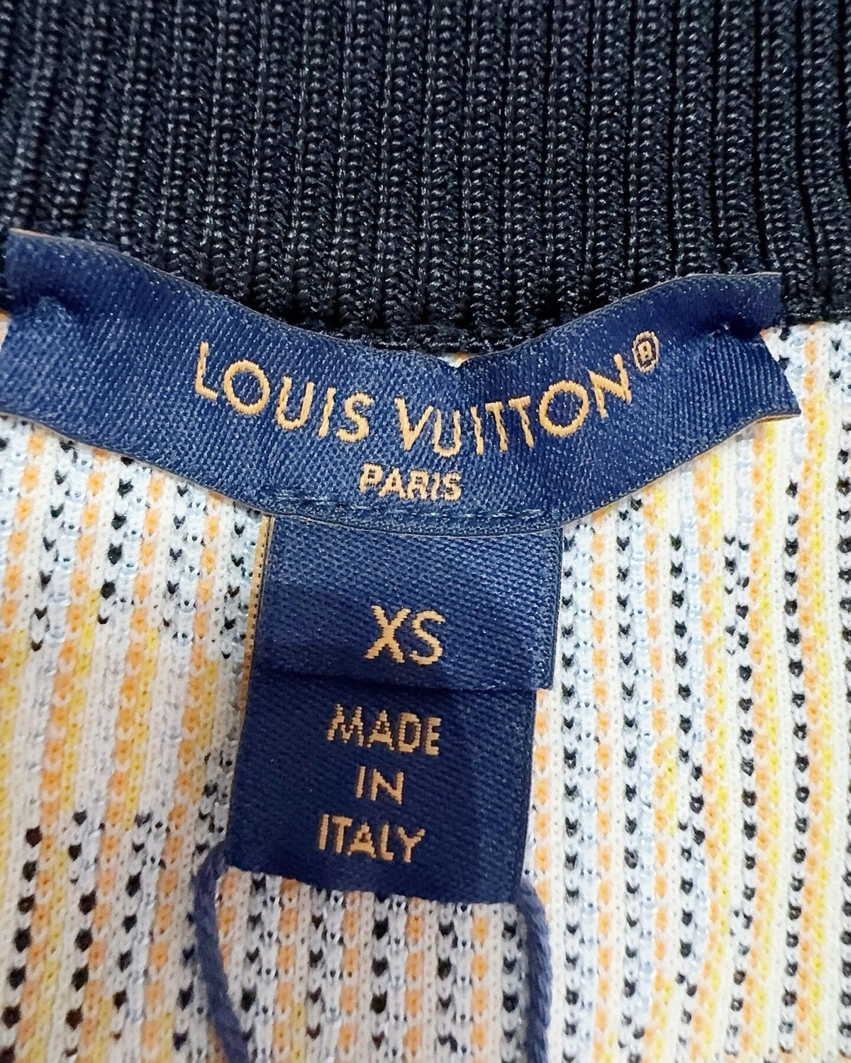 Louis Vuitton Floral Check Hooded Jacket Blue, Yellow, Multicolor FR 34