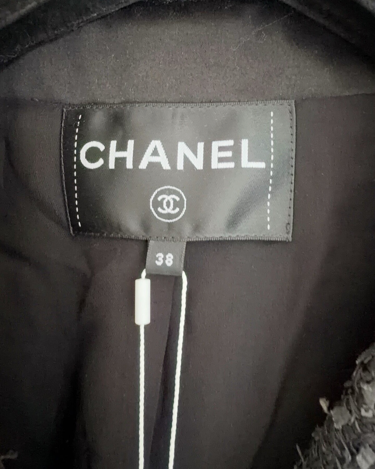 Chanel 24S Sequin Tweed Jacket Black FR 38