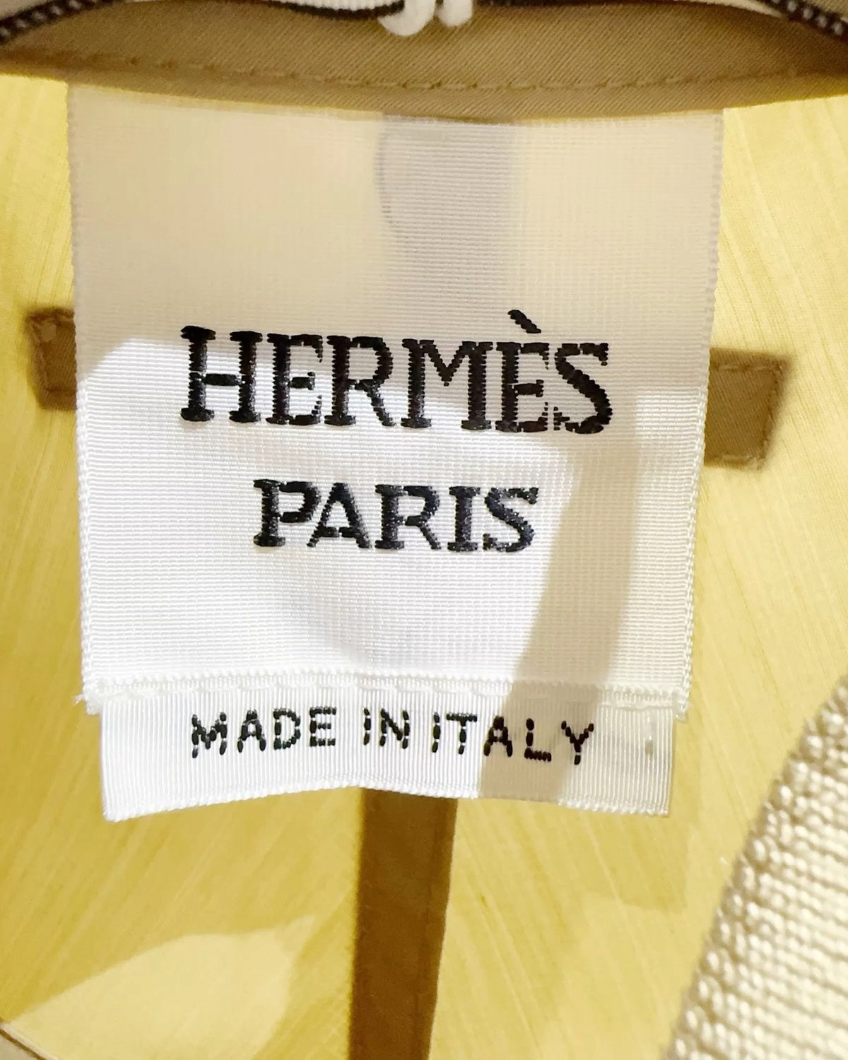 Hermès Cropped Zip-Up Jacket Beige/Ecru FR 38