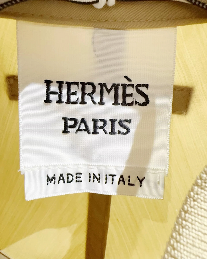 Hermès Cropped Zip-Up Jacket Beige/Ecru FR 38
