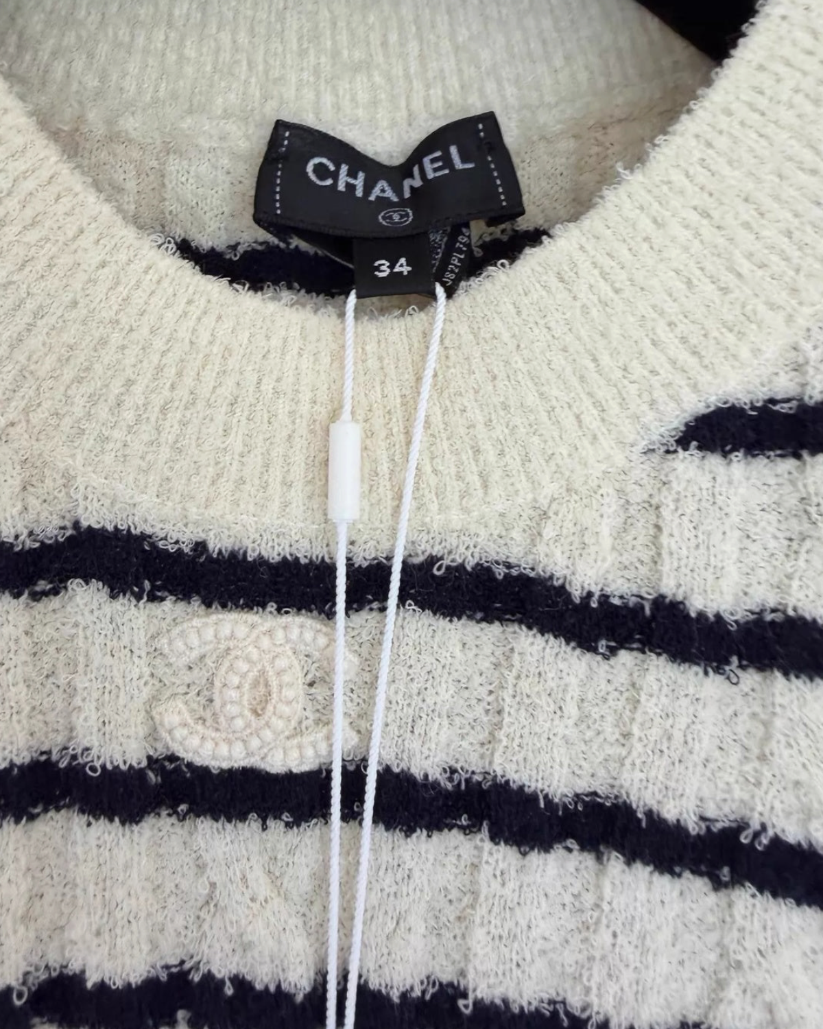 Chanel 23C Striped Mid-Length Dress