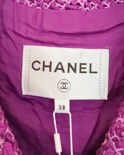 Chanel 21C Tweed Jacket Purple, Pink FR 38