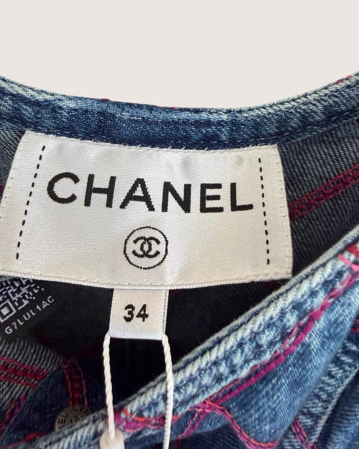 Chanel Quilted Denim Mini Dress