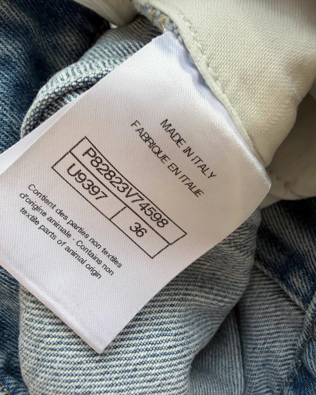 Chanel 26A Denim Wide-Leg Jeans Blue FR 36