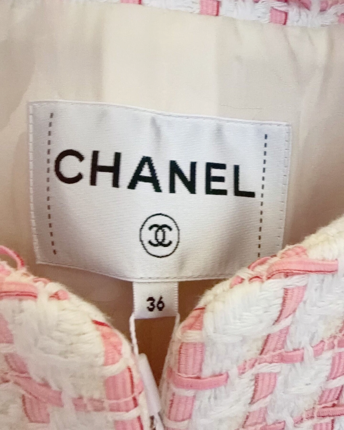Chanel 22S Four-Pocket Tweed Jacket Pink, White FR 36