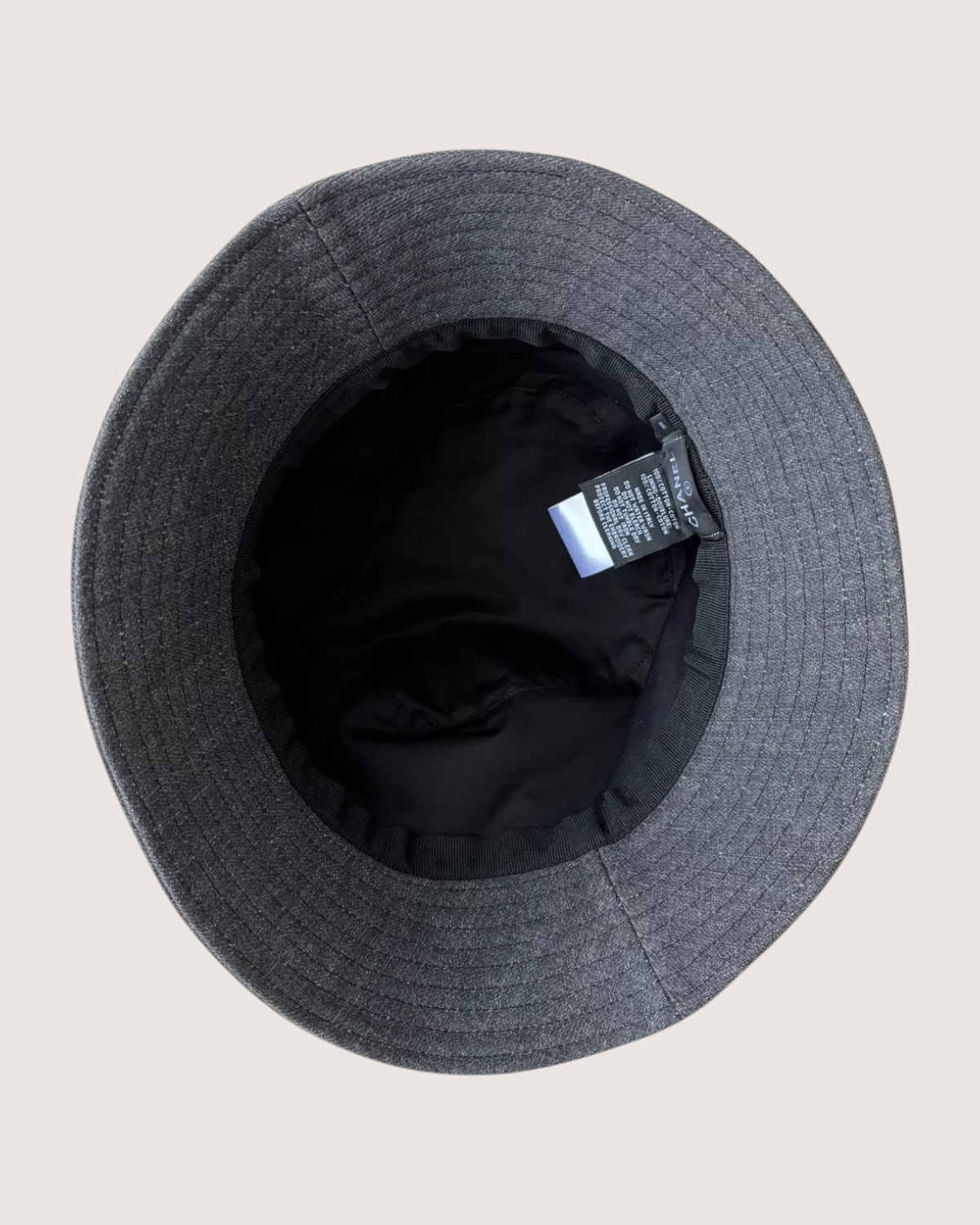 Chanel 22P Sequin Logo Denim Hat Grey One Size