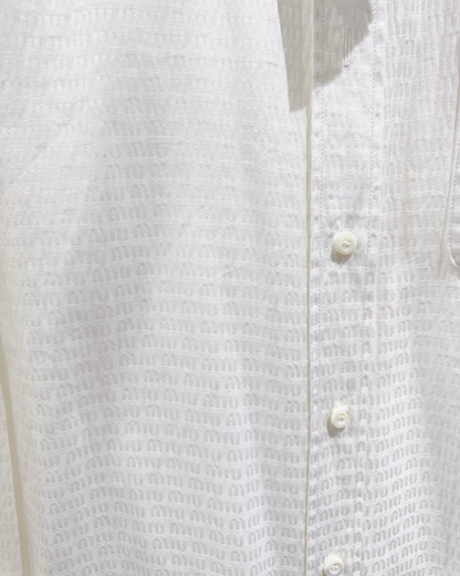 Miu Miu Logo Jacquard Shirt White FR 36