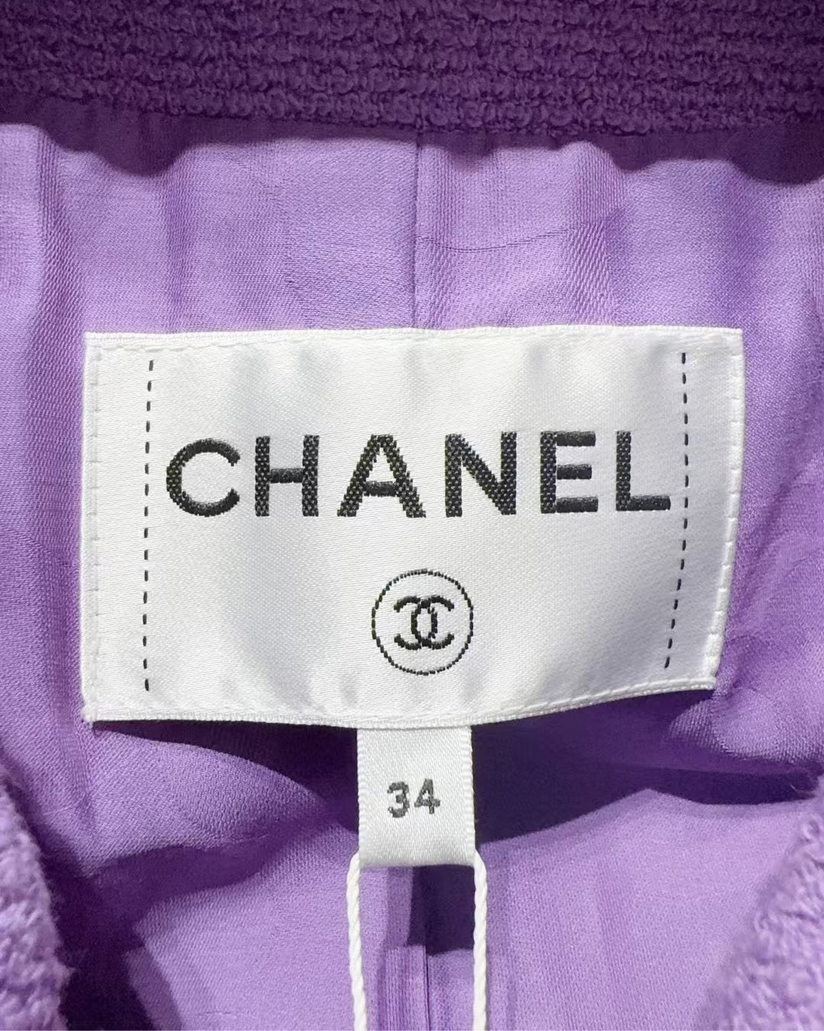 Chanel 20C Tweed Jacket Purple FR 34