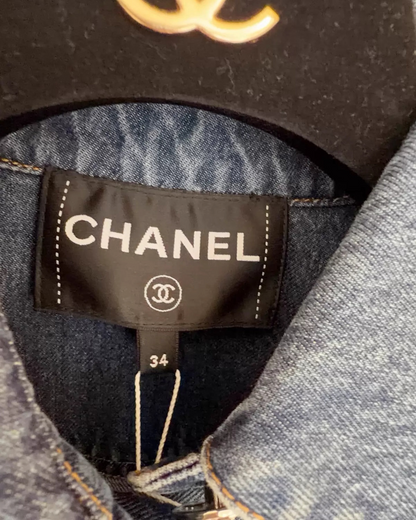 Chanel 24P Heart Pockets Denim Jacket