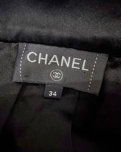 Chanel Pleated Mini Skirt Black FR 34