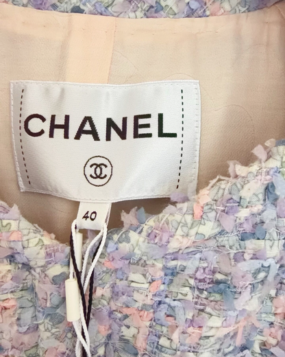 Chanel 20C Tweed Jacket Purple, Blue, Multicolor FR 40