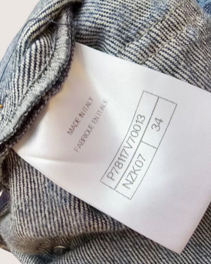 Chanel Camellia Denim Straight Jeans Blue, Navy, Multicolor FR 34