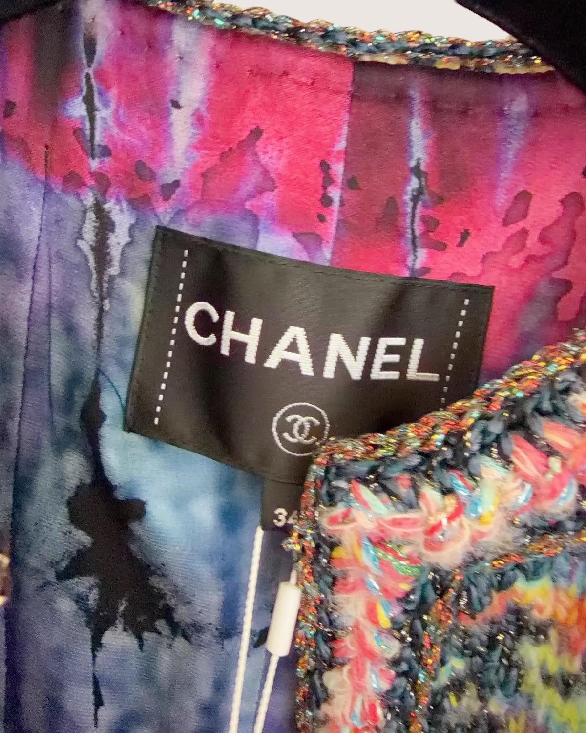 Chanel Houndstooth Crewneck Jacket - view 4