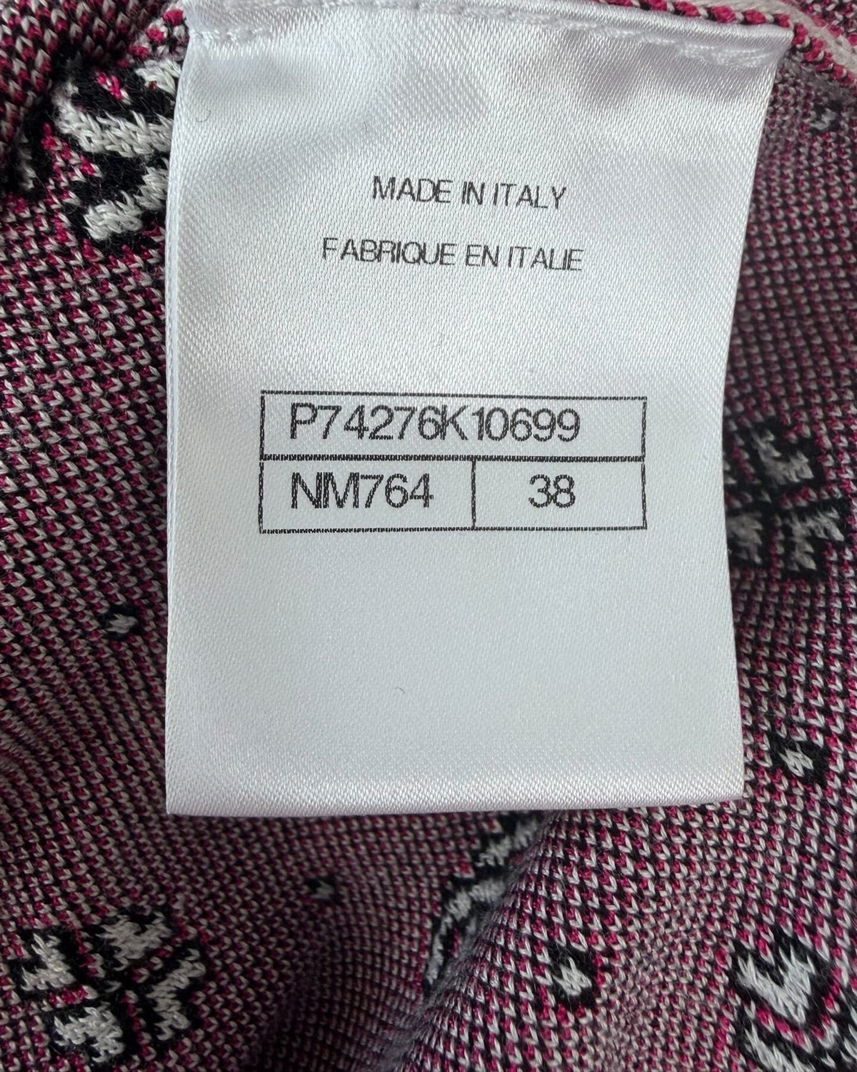 Chanel 23P CC Logo Zip-Up Polo Top Beige/Ecru, Burgundy, Black, Multicolor FR 38
