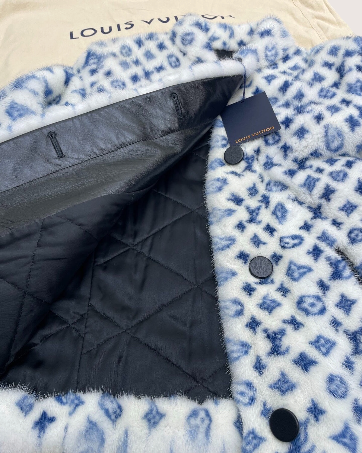 Louis Vuitton Monogram Jacket White, Blue FR 34
