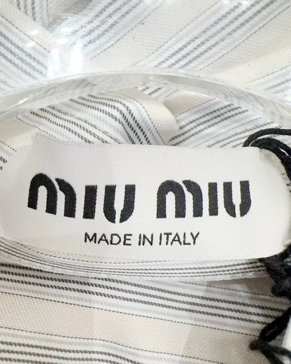 Miu Miu Striped Shirt White, Grey FR 36