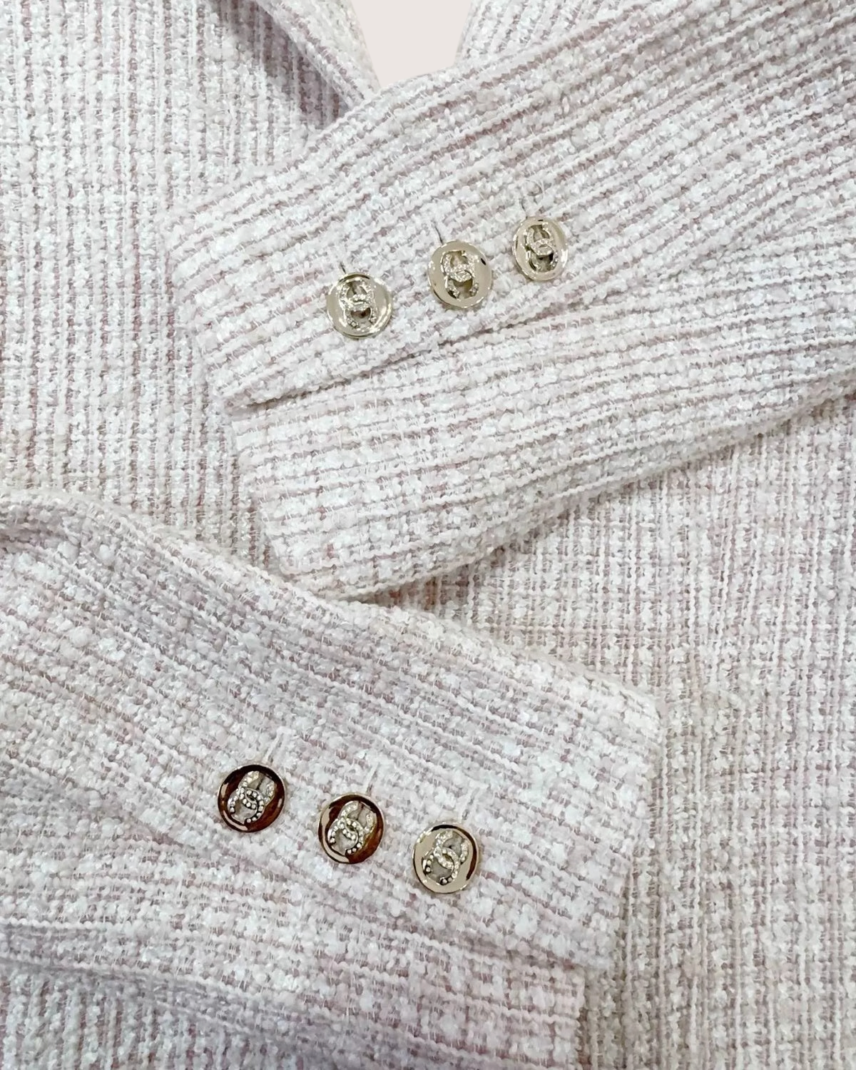 Chanel 24P Tweed Jacket - Beige/Ecru, White, view 4
