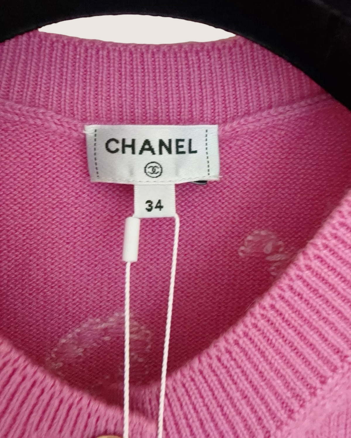 Chanel 24P Bow Cashmere Cardigan - Pink, White, view 4