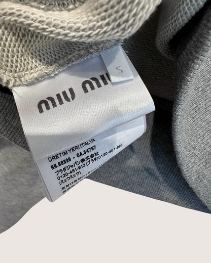 Miu Miu High-Waisted Polo Logo Sweatshirt - view 4