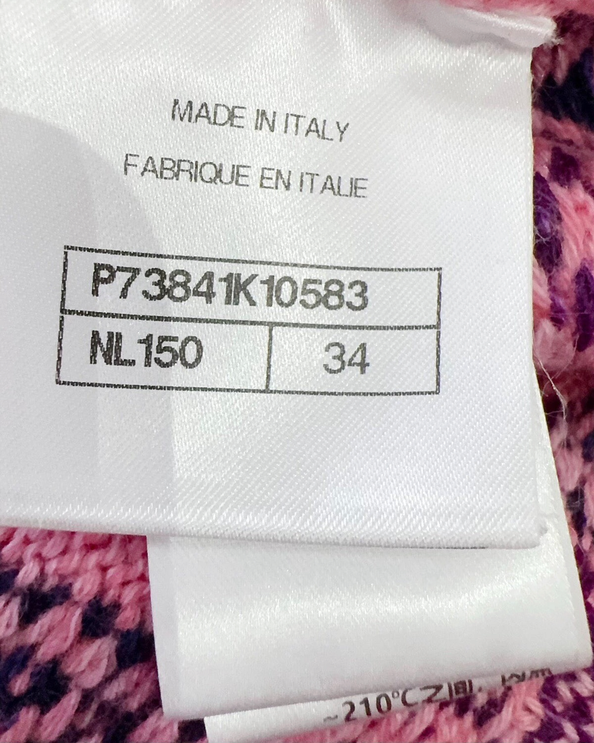 Chanel 22K Cashmere Textured Floral Sweater Pink, Purple, Multicolor FR 34