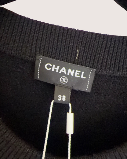 Chanel 26B Cashmere Four-Pocket Cardigan Black FR 38