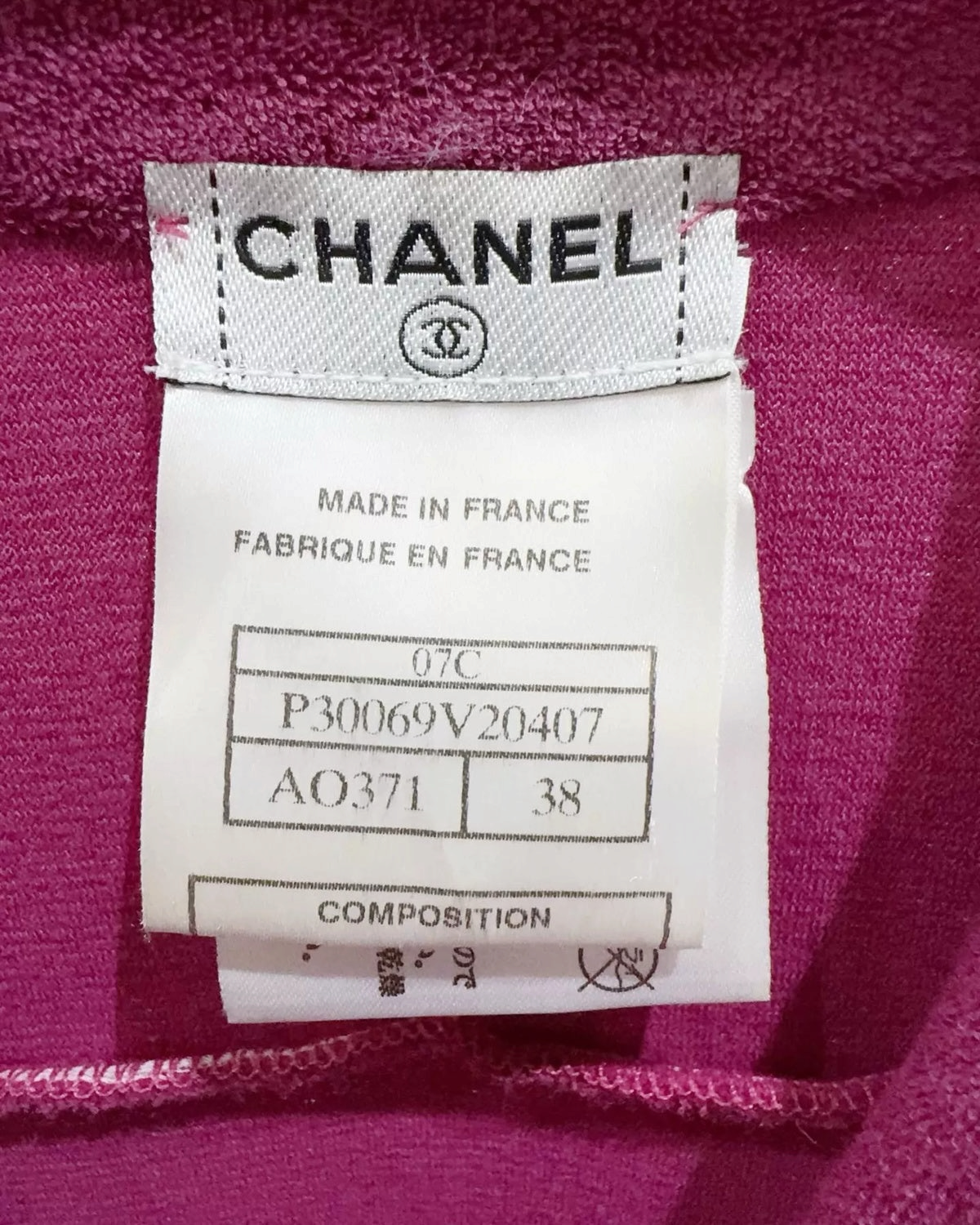 Chanel 07C Tie-Front Blouse Pink FR 38
