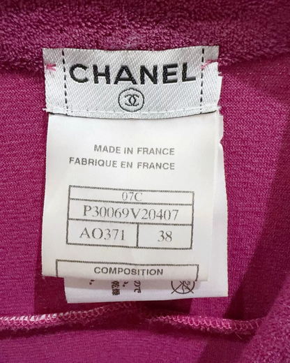 Chanel 07C Tie-Front Blouse Pink FR 38