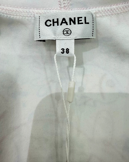 Chanel 25C Fish-Print Hooded One-Piece Swimsuit White, Black, Multicolor FR 38