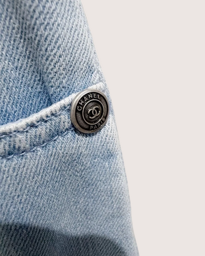 Chanel 16P Denim Mini Skirt Blue FR 34