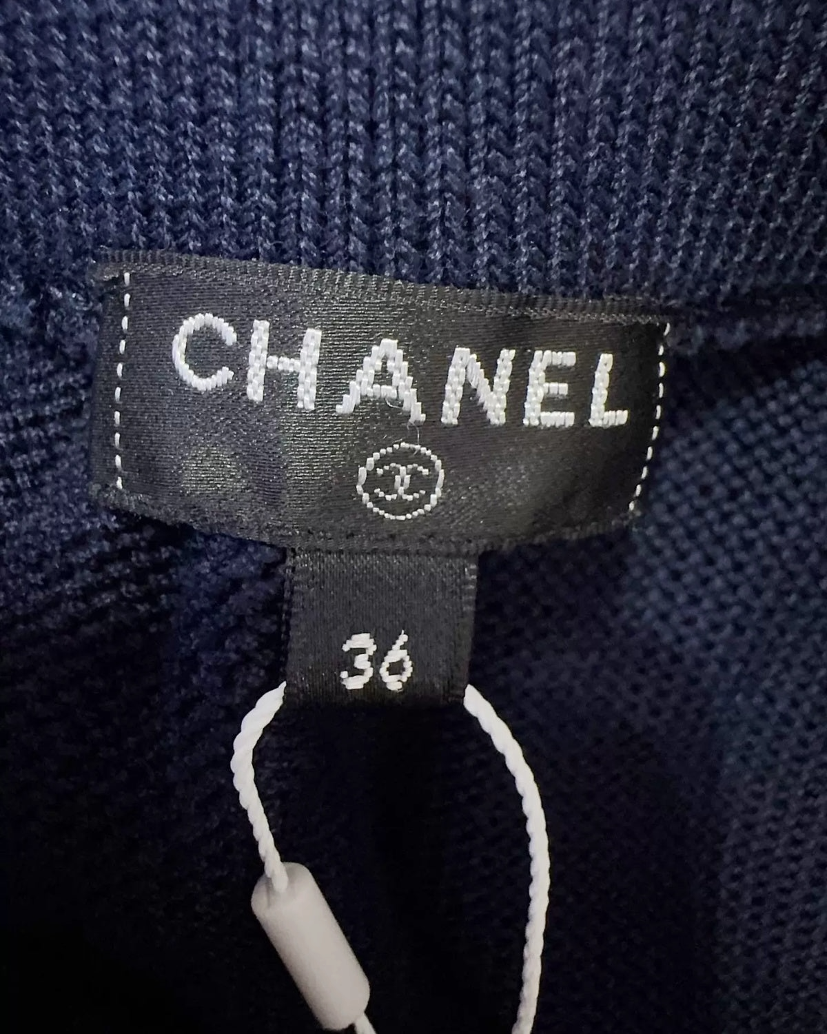 Chanel 21C Ruffle-Tiered Mini Skirt Navy FR 36