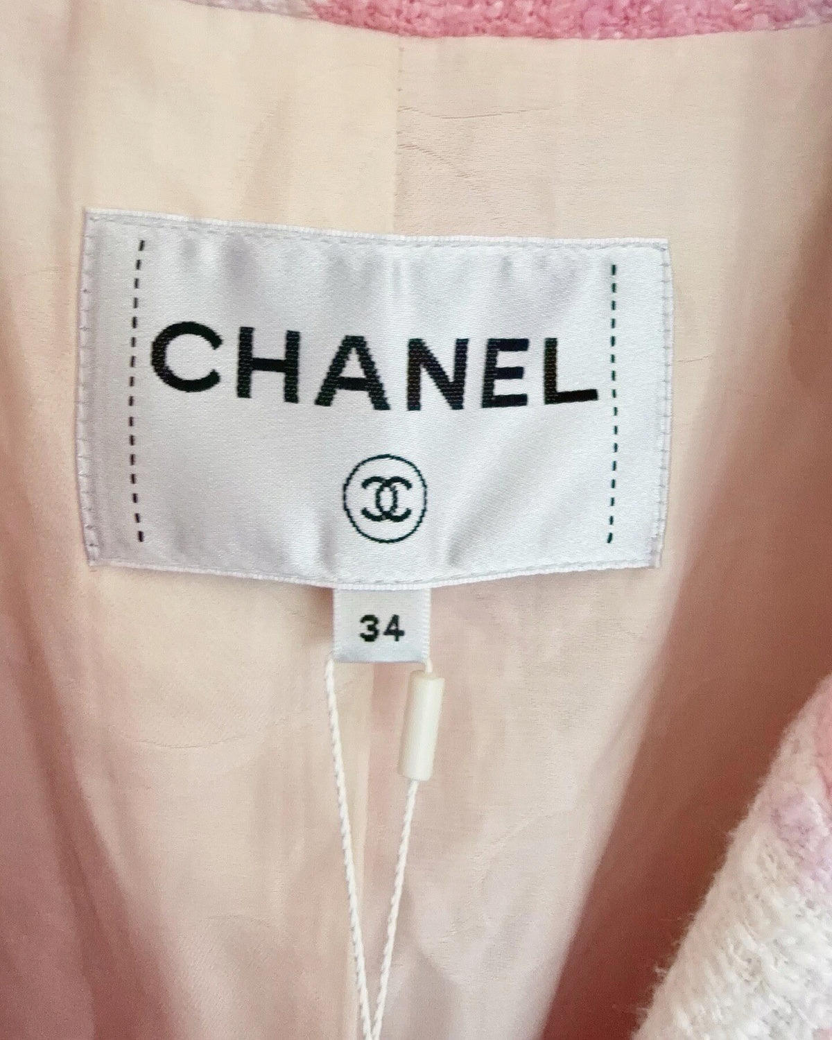 Chanel 23S Watercolor Four-Pocket Tweed Jacket Pink, White, Multicolor FR 34