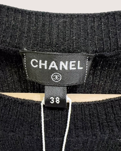 Chanel 22K CC Sweater Black FR 38