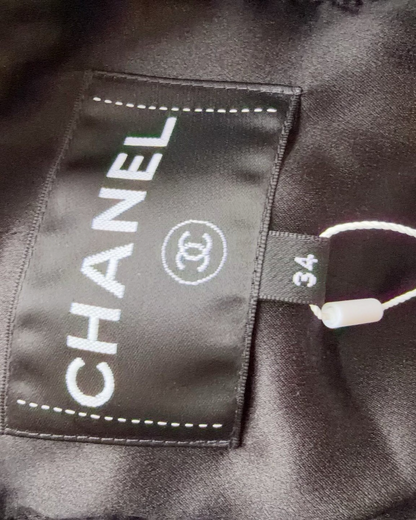 Chanel 23K Tweed Four-Pocket Jacket Black FR 34