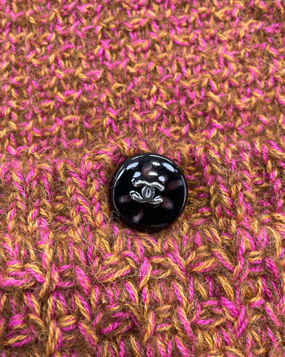 Chanel 24K Wool Bouclé Vest Pink, Brown FR 38