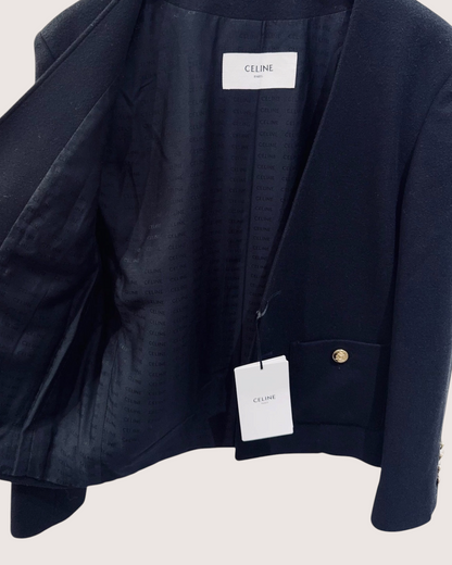 Celine Cashmere Jacket Black FR 36