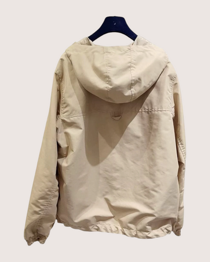 Louis Vuitton Monogram Hooded Windbreaker Jacket Beige/Ecru FR 46