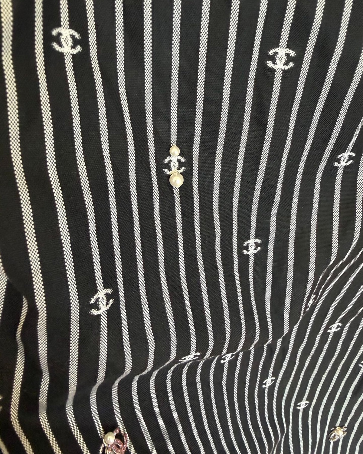Chanel 21S Striped Mini Dress Black, White FR 36