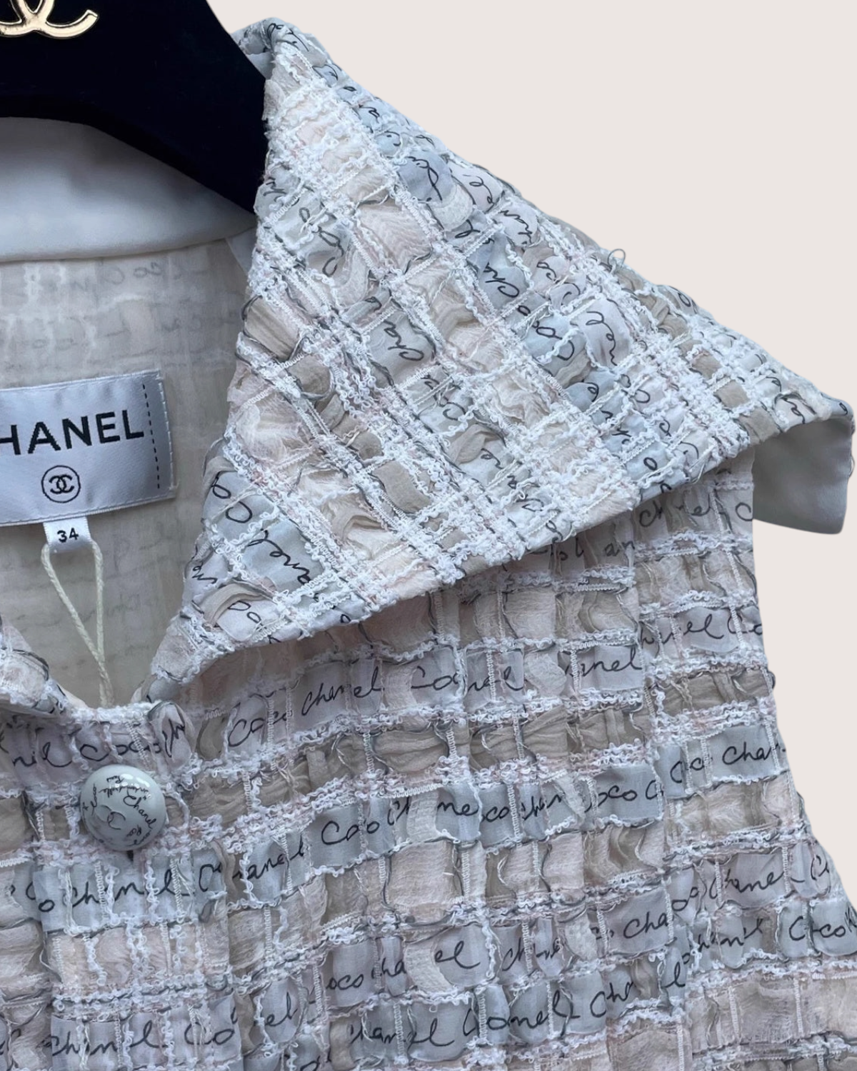 Chanel 22C Coco Chanel Tweed Vest